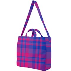 Bisexual Plaid Square Shoulder Tote Bag by NanaLeonti