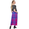 Bisexual plaid Velour Split Maxi Skirt View2