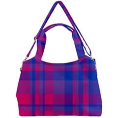 Bisexual Plaid Double Compartment Shoulder Bag by NanaLeonti