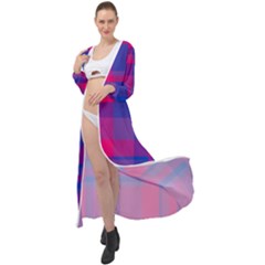 Bisexual Plaid Maxi Chiffon Beach Wrap