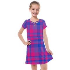 Bisexual Plaid Kids  Cross Web Dress by NanaLeonti