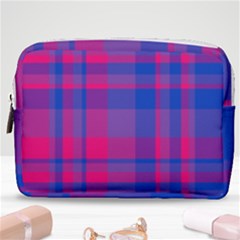 Bisexual Plaid Make Up Pouch (medium) by NanaLeonti