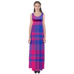 Bisexualplaid Empire Waist Maxi Dress