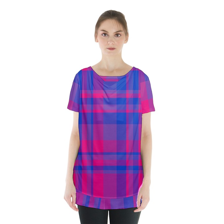 Bisexualplaid Skirt Hem Sports Top