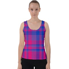 Bisexualplaid Velvet Tank Top by NanaLeonti