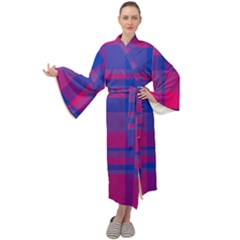 Bisexualplaid Maxi Velour Kimono by NanaLeonti