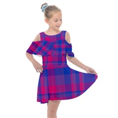 Bisexualplaid Kids  Shoulder Cutout Chiffon Dress by NanaLeonti