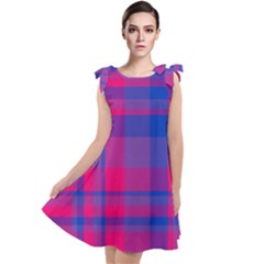 Bisexual Plaid Tie Up Tunic Dress by NanaLeonti