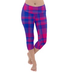 Bisexual Plaid Lightweight Velour Capri Yoga Leggings by NanaLeonti