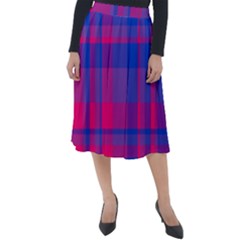 Bisexual Plaid Classic Velour Midi Skirt 