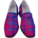 Bisexual plaid Women s Chunky Heel Loafers View1