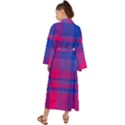 Bisexual plaid Maxi Kimono View2