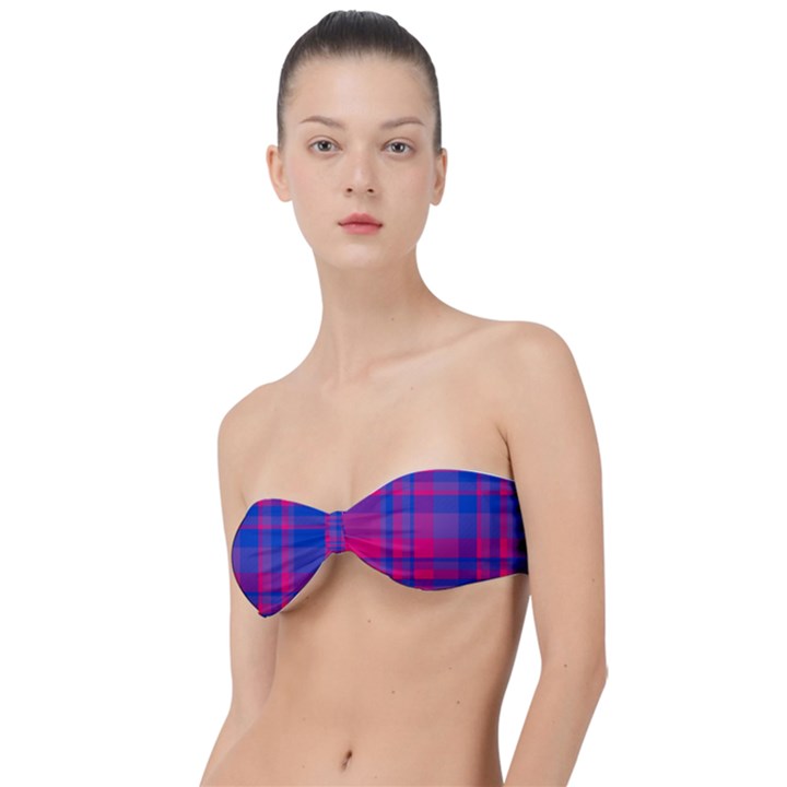 Bisexual plaid Classic Bandeau Bikini Top 