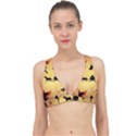 Cute Fairy Tal Pattern Classic Banded Bikini Top View1