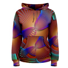 Lines Rays Background Light Rainbow Women s Pullover Hoodie