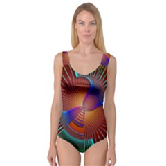 Lines Rays Background Light Rainbow Princess Tank Leotard  by Bajindul