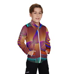 Lines Rays Background Light Rainbow Kids  Windbreaker