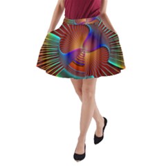 Lines Rays Background Light Rainbow A-line Pocket Skirt by Bajindul