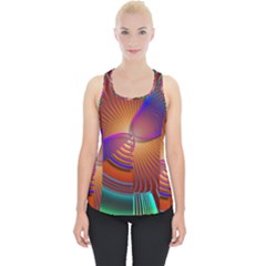 Lines Rays Background Light Rainbow Piece Up Tank Top by Bajindul