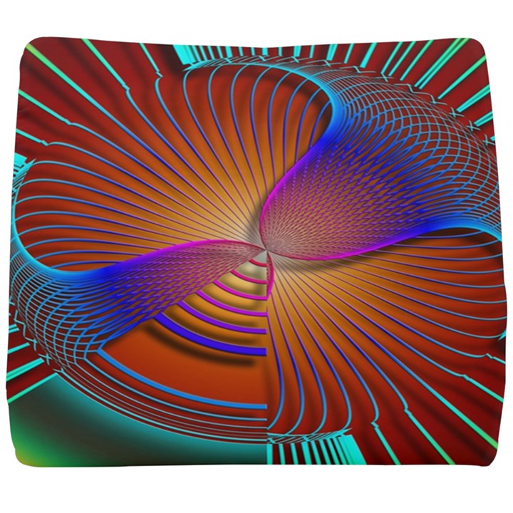 Lines Rays Background Light Rainbow Seat Cushion