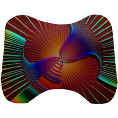 Lines Rays Background Light Rainbow Head Support Cushion by Bajindul