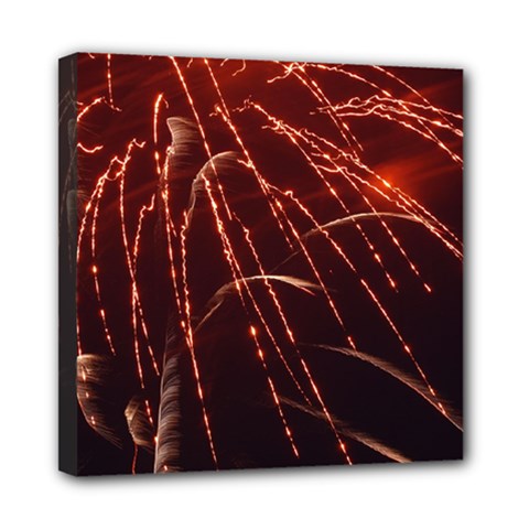 Fireworks Red Orange Yellow Mini Canvas 8  X 8  (stretched) by Bajindul