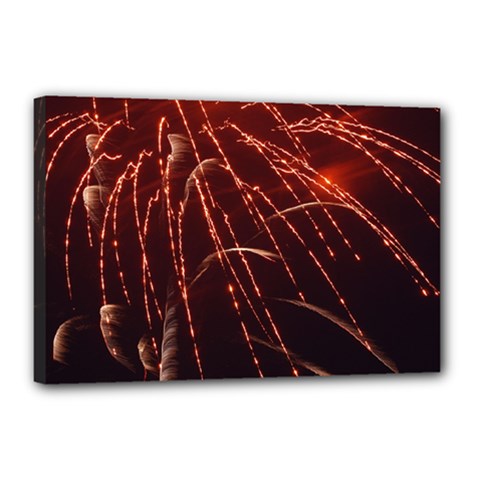 Fireworks Red Orange Yellow Canvas 18  X 12  (stretched) by Bajindul