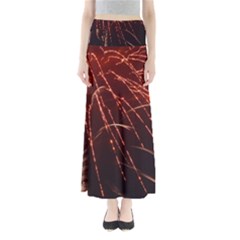 Fireworks Red Orange Yellow Full Length Maxi Skirt by Bajindul