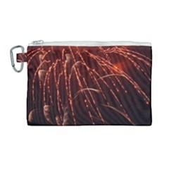 Fireworks Red Orange Yellow Canvas Cosmetic Bag (large) by Bajindul