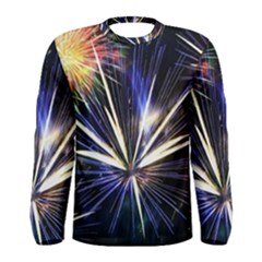 Fireworks Rocket Night Lights Men s Long Sleeve Tee