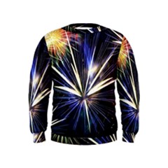 Fireworks Rocket Night Lights Kids  Sweatshirt