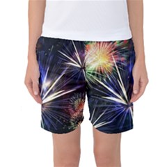 Fireworks Rocket Night Lights Women s Basketball Shorts