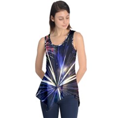 Fireworks Rocket Night Lights Sleeveless Tunic