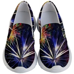 Fireworks Rocket Night Lights Kids  Lightweight Slip Ons