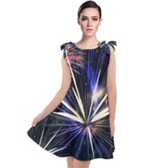 Fireworks Rocket Night Lights Tie Up Tunic Dress by HermanTelo