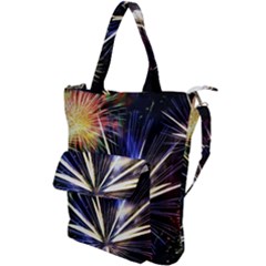 Fireworks Rocket Night Lights Shoulder Tote Bag