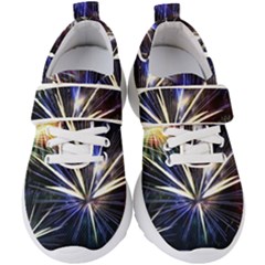 Fireworks Rocket Night Lights Kids  Velcro Strap Shoes