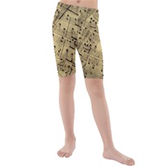 Music Nuts Sheet Kids  Mid Length Swim Shorts by Mariart