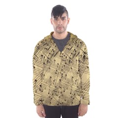 Music Nuts Sheet Men s Hooded Windbreaker