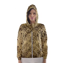 Music Nuts Sheet Women s Hooded Windbreaker