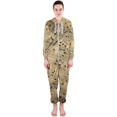 Music Nuts Sheet Hooded Jumpsuit (ladies) 