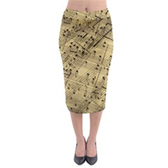 Music Nuts Sheet Midi Pencil Skirt by Mariart