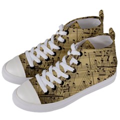 Music Nuts Sheet Women s Mid-top Canvas Sneakers by Mariart