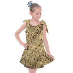 Music Nuts Sheet Kids  Tie Up Tunic Dress