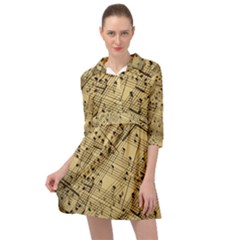 Music Nuts Sheet Mini Skater Shirt Dress