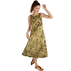 Music Nuts Sheet Summer Maxi Dress