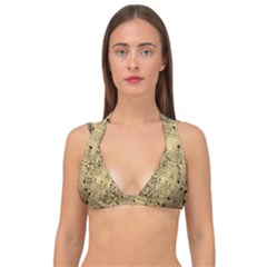 Music Nuts Sheet Double Strap Halter Bikini Top by Mariart