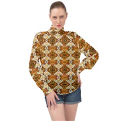 Nr 14 High Neck Long Sleeve Chiffon Top