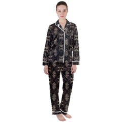 Nr 16 Satin Long Sleeve Pyjamas Set by ArtworkByPatrick