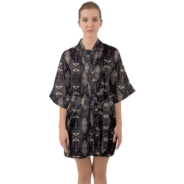 Nr 16 Half Sleeve Satin Kimono 